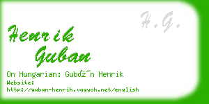 henrik guban business card